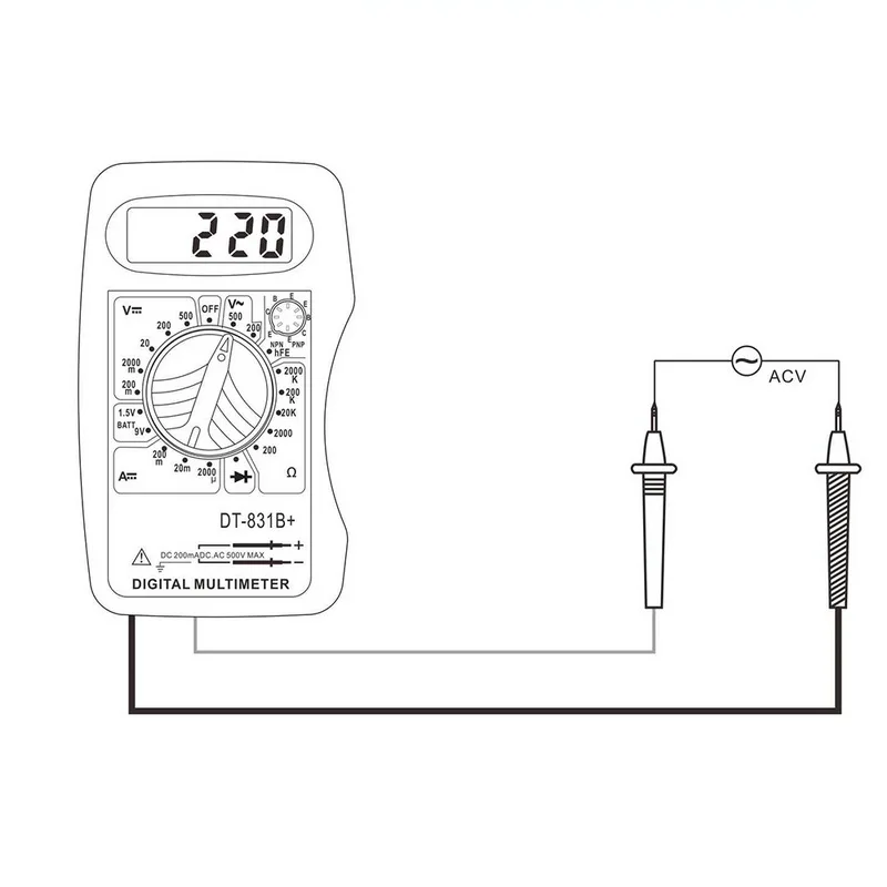 Цифровой мультиметр Ручной Тестер AC/DC напряжение мультиметр современный ток Омметр клещи Тестер