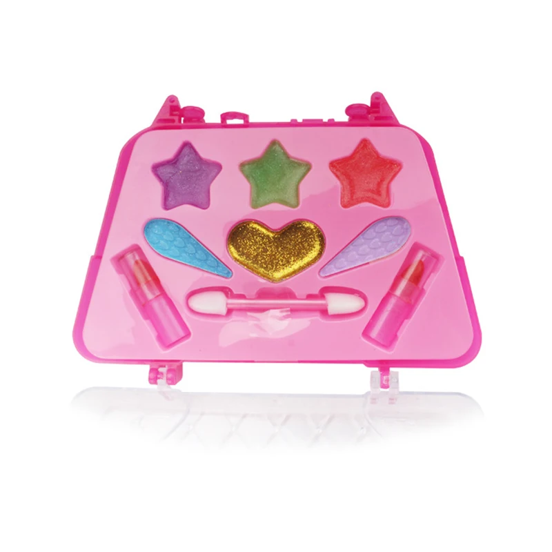 Детская коробка для макияжа, набор игрушек, пластиковая розовая безопасная повязка, косметика для девочек, игрушка для девочек, принцесса, ролевые игры, детские игры для макияжа, подарок