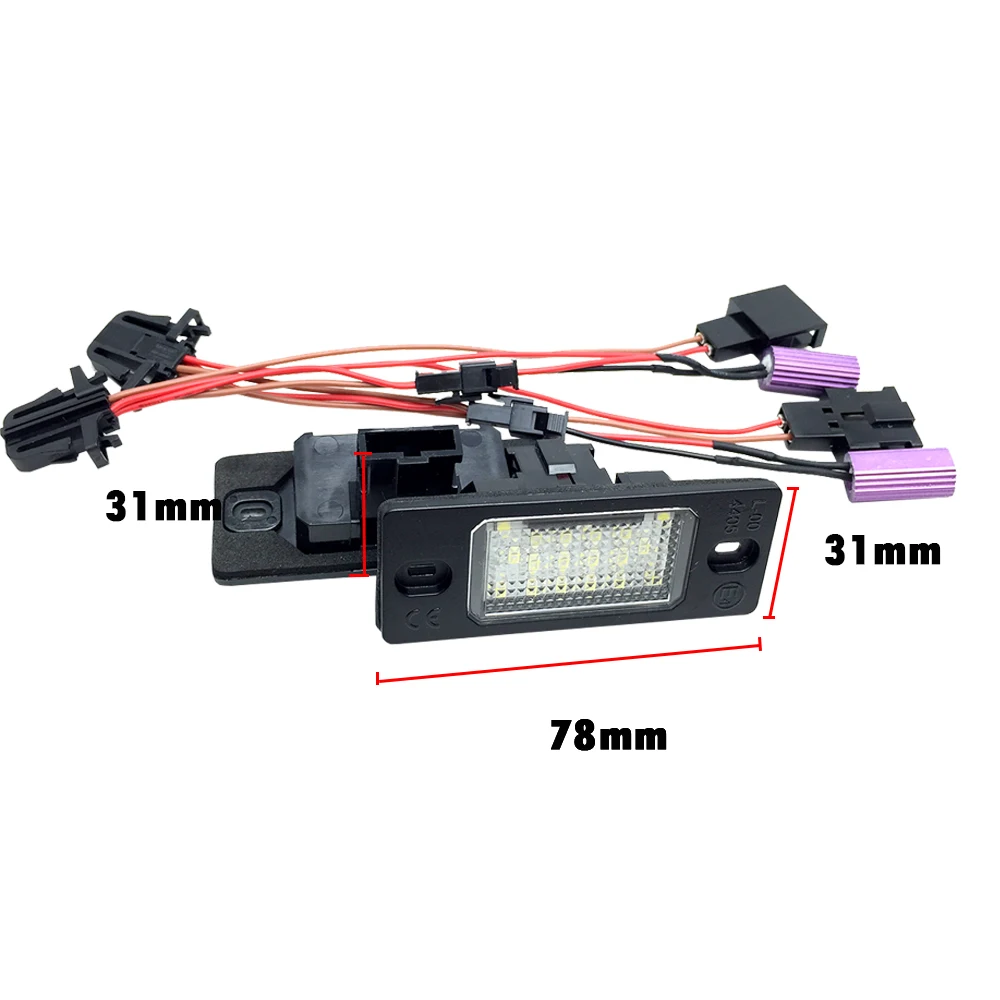 2x белый 7000K 18SMD 12V Светодиодный фонарь для номерного знака Комплект ламп для Porsche Cayenne 955 957 для Volkswagen Touareg Tiguan