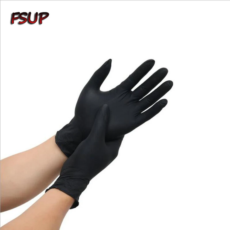 Preise FSUP 100 stücke einweg nitril Handschuhe arbeit handschuh Lebensmittel Kochen Handschuhe Küche Reinigung Universal Haushalt Garten tattoo schönheit