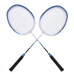 Aluminum Alloy Shock-absorbing Badminton Racket Suit, Lightweight Training Racket with Bag, Outdoor Sports Equipment