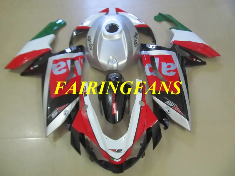 Инжекторный обтекатель для Aprilia RS125 06 07 08 09 10 11 RS 125 2006 2011 красный серебристый Обтекатели Кузов+ подарки AP16