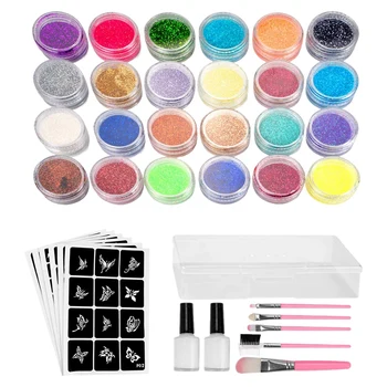 

Glitter Tattoo Kit Hypoallergenic Waterproof Temporary Tattoos Kit Flash Tattoo Kit For Birthdays Holidays and Parties