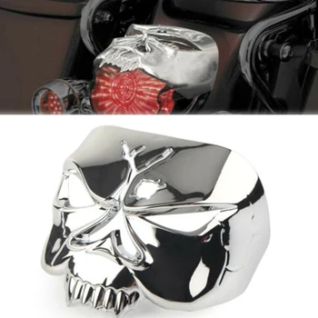 

Tail Light Guard Motorcycle parts Skull Zombie Headlight Rear Tail Lamp Signal Light Cool Cover For Harley 1973-2017 9024 9009