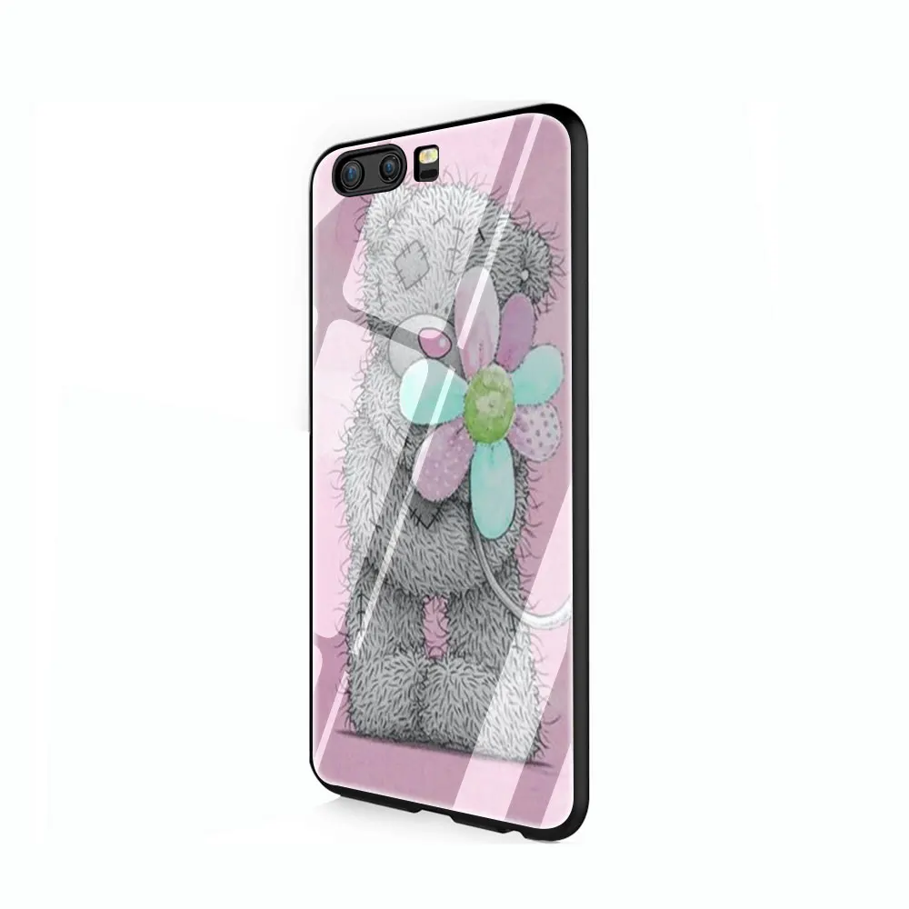 Cute Teddy Me To You Bear Tempered Glass Phone Cover Case For Huawei Mate P 10 20 30 Lite Pro Y9 Honor 8X 7A - Цвет: G6