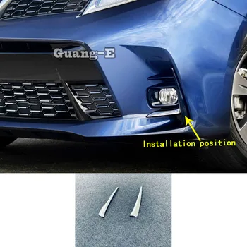 

Car Body Head Front Fog Eyebrows/trim Light Lamp Frame Sticker ABS Chrome Cover Hood Parts 2pcs For Toyota Sienna 2018 2019 2020