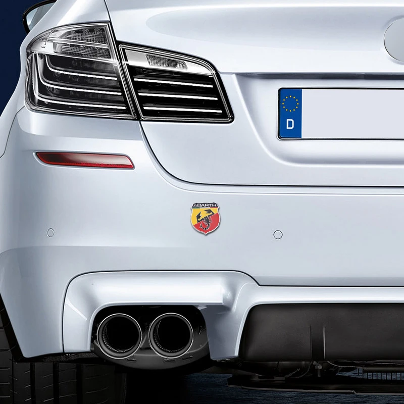 Металлическая Декоративная этикетка для Abarth, эмблема, наклейка на кузов автомобиля, наклейка для Fiat Viaggio Abarth Punto, 124, 125, 500, автомобильный стиль