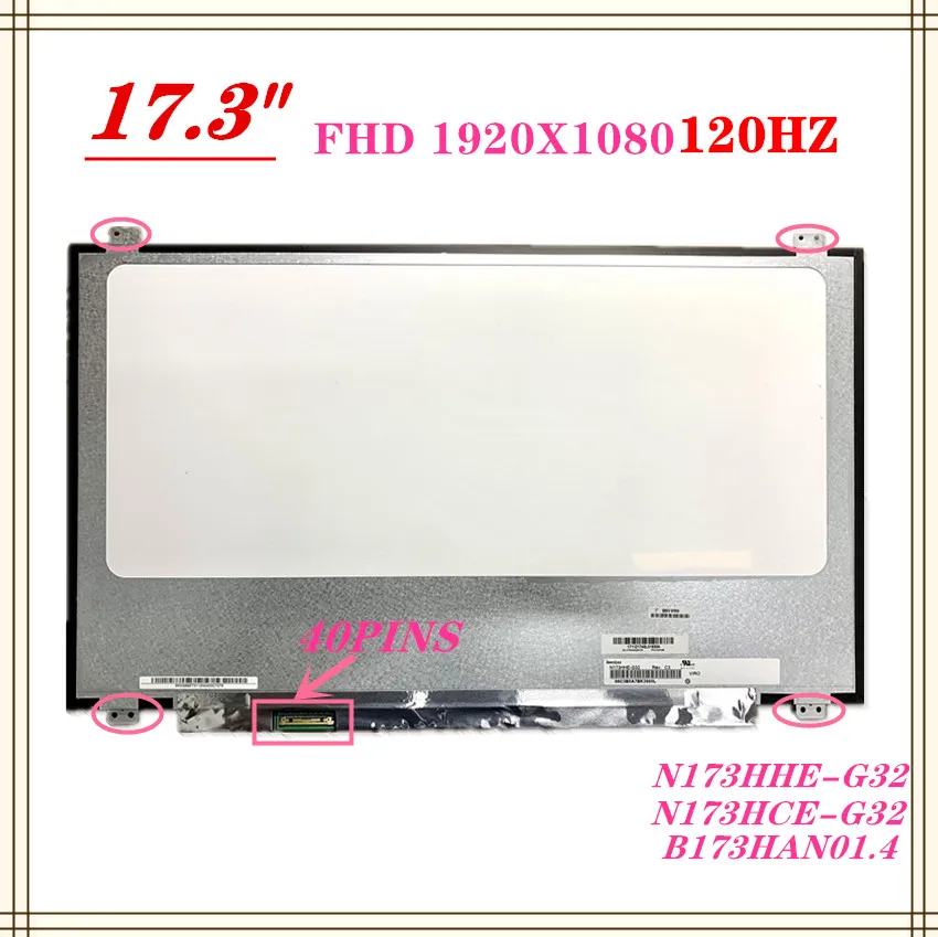 FREE SHIPPING 17.3&quotSLIM 120HZ FHD IPS Laptop Lcd screen N173HCE-G32 FIT N173HHE-G32 B173HAN01.4 B173HAN03.2 B173HAN03.1 | Компьютеры и