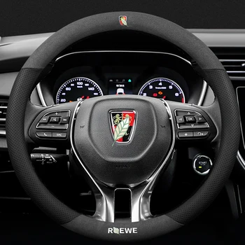 

For Roewe 3D Laser Printing Logo Cow Leather Car Steering Wheel Cover Fit Clever i5 Ei5 i6 360 950 E950 RX3 RX5 RX8 Marvel X