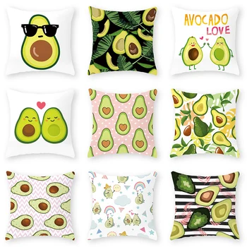 

Silstar Tex Fruit Pillow Cartoon Pear Peach Skin Pillowcases Zippered pillows Protector Children Couples for Cafe Home