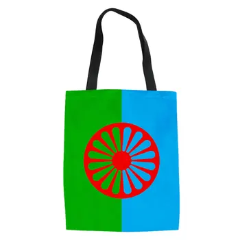 

HandBag With Great Romani Flag Design Gift For Romanes Casual Tote Bag Large Capacity Great Roman Fabric Bags Shoulder Tote