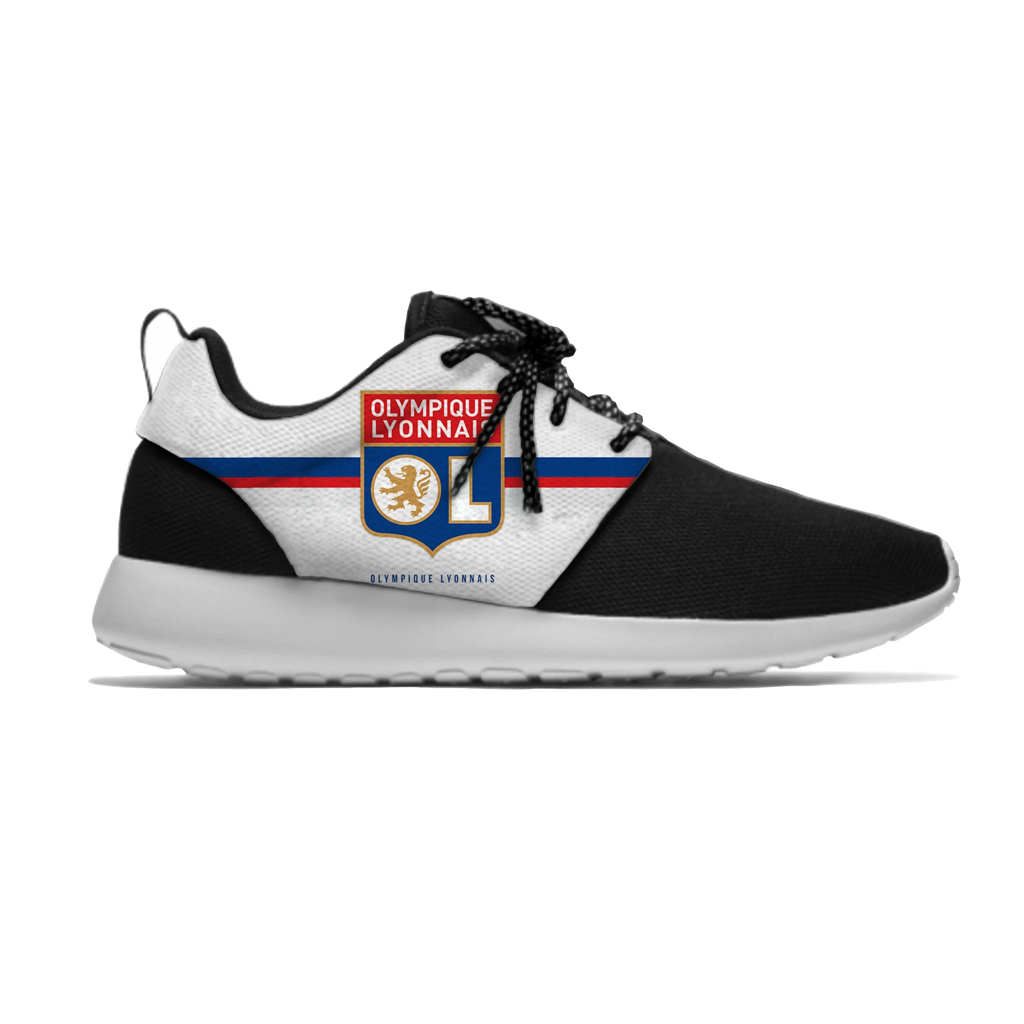 

Lyonnais FC Breathable Leisure Men Women Running Sport Shoes Olympique Football Soccer Club Fans Sneakers Lightweight Casual