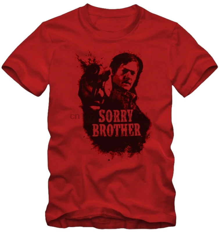 Футболка для фитнеса Maglietta Walking Dead Sorry Brother Serie Tv Letter уличная одежда из 100% хлопка