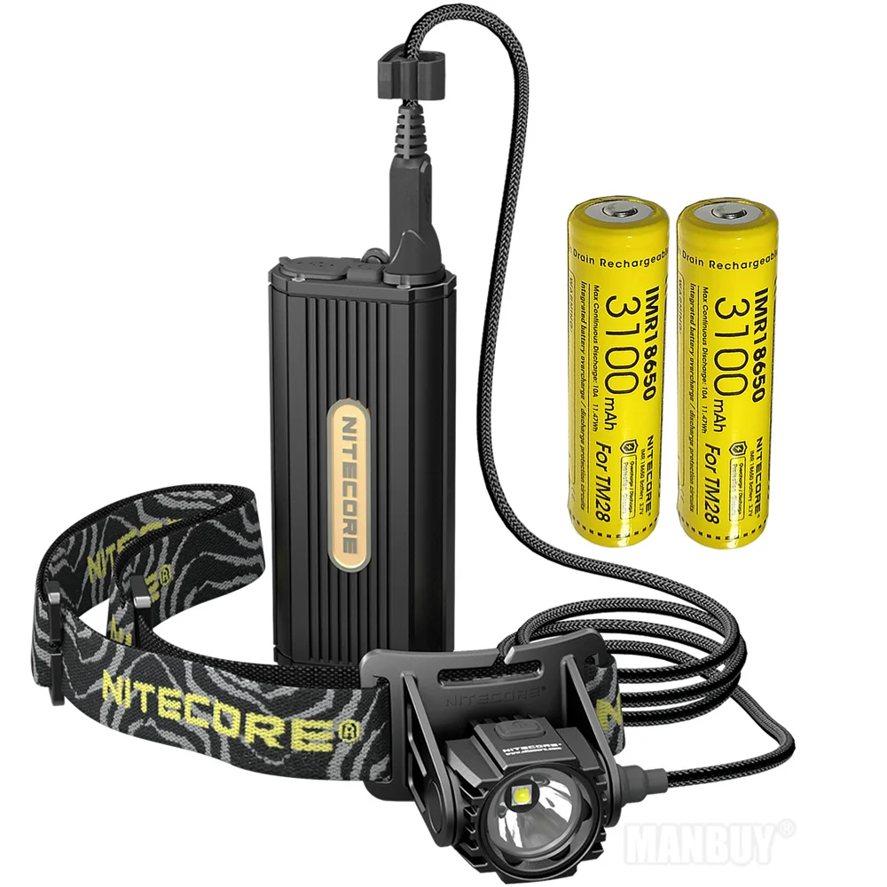 2020 Nitecore Новый HC70 1000LMs перезаряжаемый налобный фонарь для пещер 2x18650 Внешний