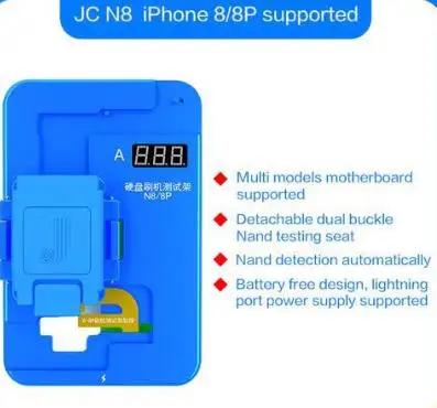 JC NAND Жесткий Диск щетка тестер N7 N8 NX для iPhone X/XS/XSMAX 7 7P 8 8P Чистка испытательный фиксатор серии инструмент - Цвет: JC N8