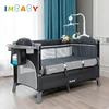 IMBABY Portable Baby Bed with Diaper Table Multifunctional Newborn Bed Kids Cradle Rocker Baby Crib for 0-6 years Old Child Crib ► Photo 3/6