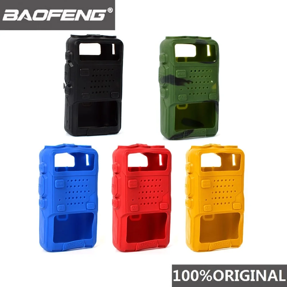 Goma suave de silicona cubierta portátil caso de Shell funda Anti-humedad polvo para $TERM impacto Baofeng Walkie Talkie 5RA 5RB 5RC 5RD THF8 UV5R