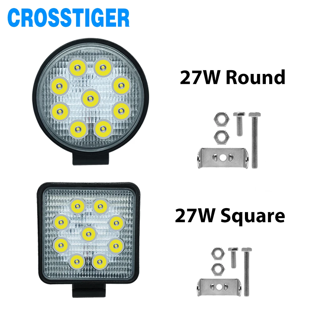 27 Вт 48 Вт внедорожнике 4WD седельный тягач лодка 4x4 внедорожник ATV 24V 12V LED пятно света Светодиодный светильник бар светодиодный рабочий светильник бар для автомобиля