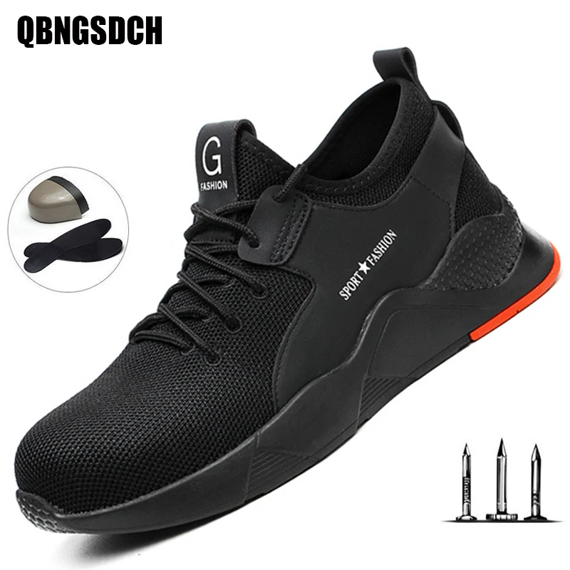 Защитная Рабочая обувь для мужчин и женщин, общая противоклеевая стальная защитная обувь с дезодоратором дышащие рабочие ботинки безопасность рабочие ботинки