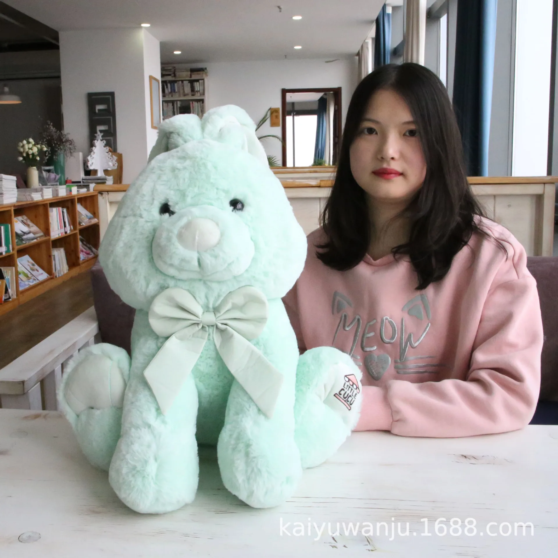 

Large Size Rabbit Doll bei ni tu Plush Toys Scissors Doll for a Girlfriend Birthday Gift Wedding Gift