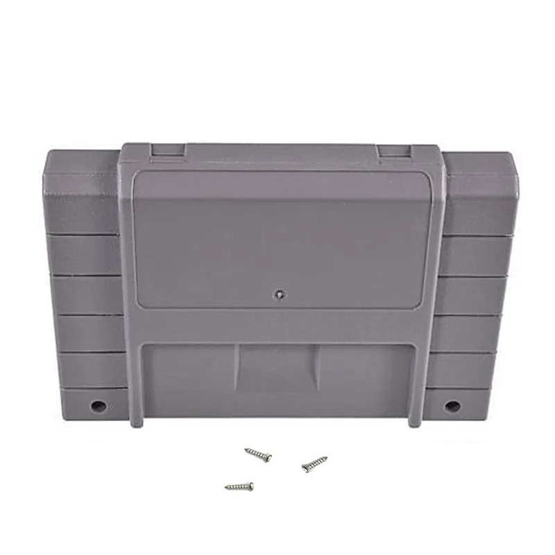 gray shell H 100 шт. корпус картриджа с защитным рукавом дисплея или внутренним лотком для систем Super SNES с 2 винтами - Цвет: gray shell