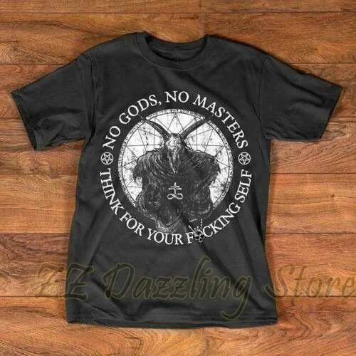 No Gods No Masters Think For Your Fvcking Self, Мужская футболка из хлопка, Мужская футболка wo, мужские футболки из хлопка