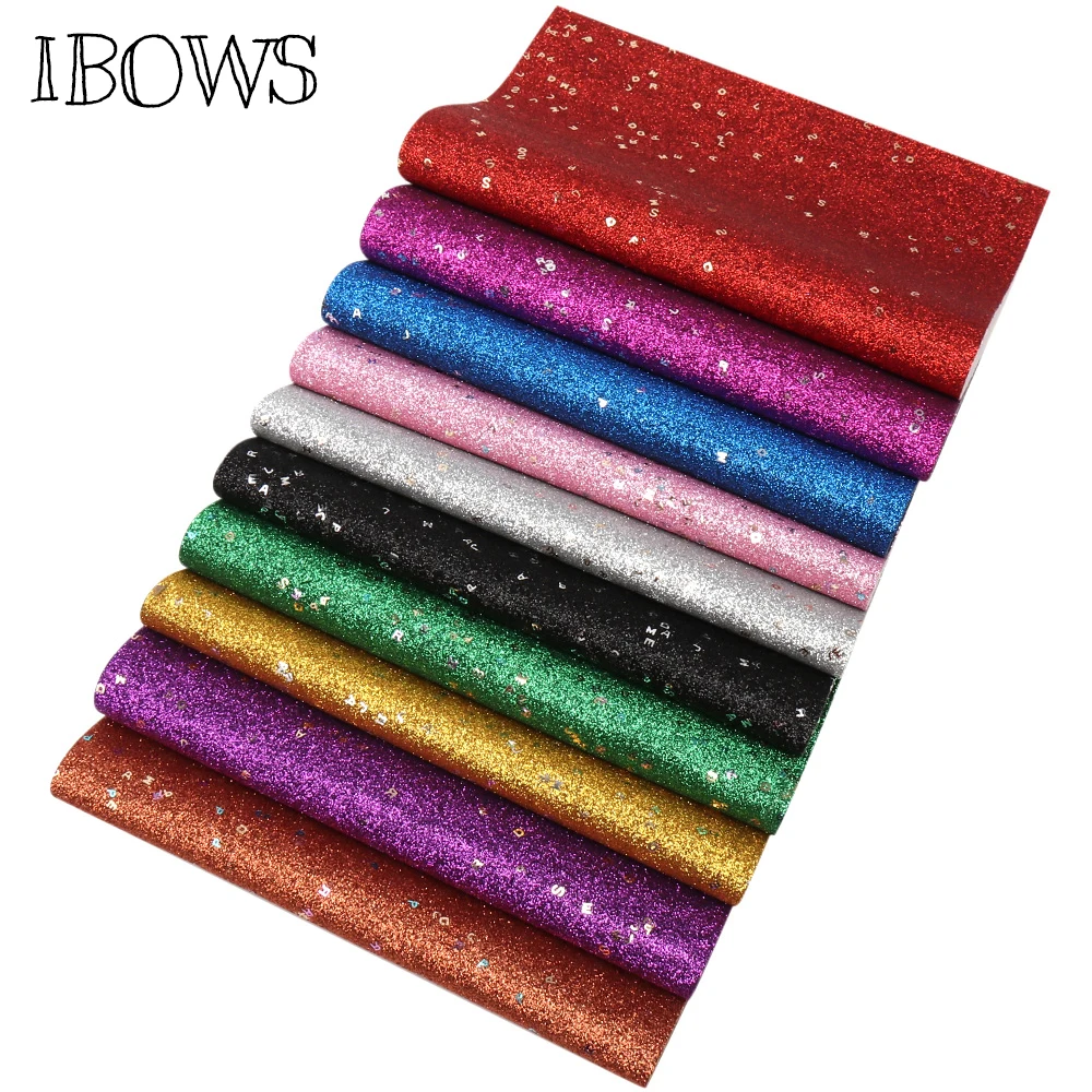 IBOWS, 10 шт., 22*30 см, синтетическая кожа, блестящая ткань для шитья, сумки, обувь ручной работы, материалы для рукоделия, бант