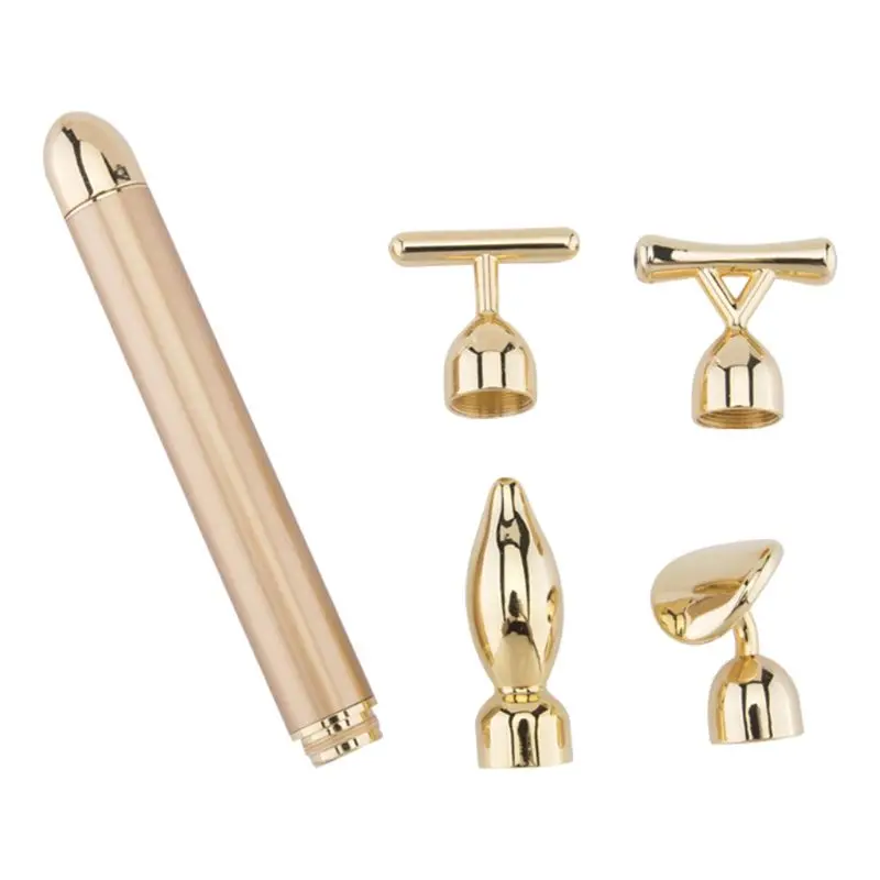  5pcs 4 in 1 Face Massage Stick Vibration Massager T Shape Anti Aging Skin Lift Remove Wrinkle Puffi