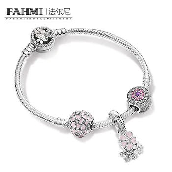 

2020 100% 925 Sterling Silver 1:1 Brand New Original Natural Beauty ZT0164 Strings Bracelet Set Women Jewelry Gift Collection