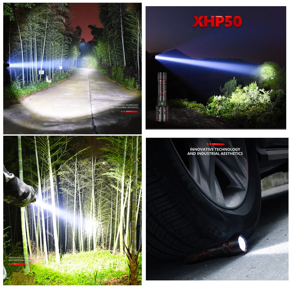 Светодиодный фонарик XHP50.2 самый мощный XLamp L2 охотничья аккумуляторная батарея USB