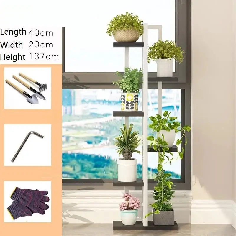 MODEL F Крытый Huerto Urbano Madera Estanteria Para Macetas Saksi Standi plantenstandard балкон полка открытый цветок завод Стенд - Цвет: MODEL F