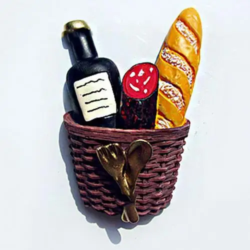 Ham Bread 1 шт., милая чашка для яиц, молока, кофе, хлеба, холодильника, магнитная наклейка на холодильник, кухонный декор, детская игрушка, украшение для дома - Цвет: Ham Bread