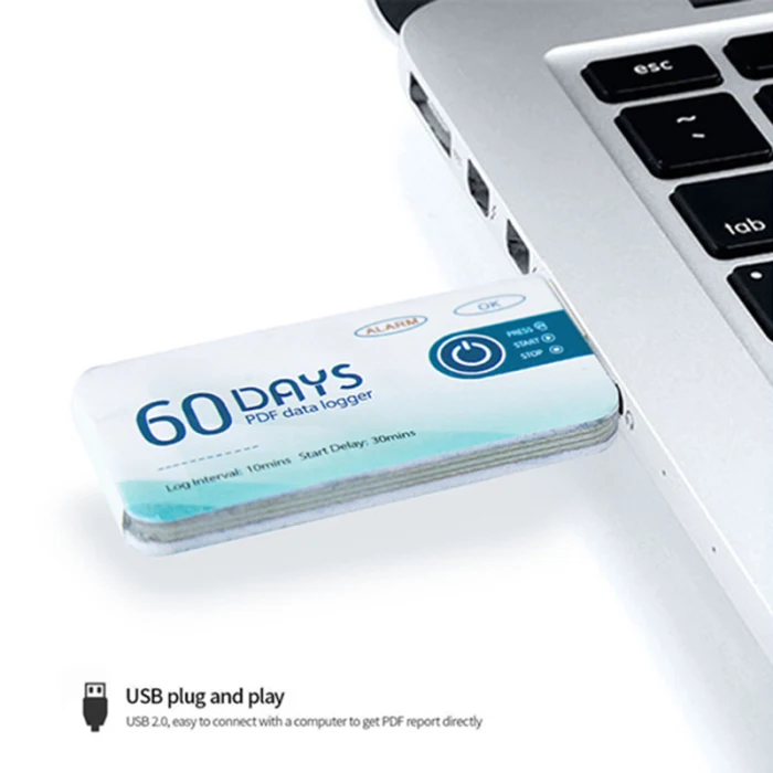 USB Регистратор температуры регистратор данных температуры одноразовый 60 дней записи 1000 отсчетов LB88