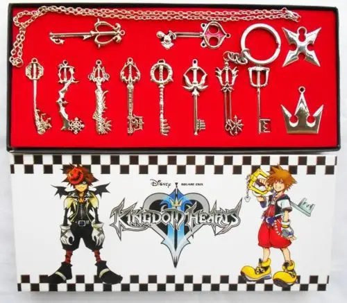 Kingdom Hearts 2 II брелок Подвеска Ожерелье Набор коробка 12 шт коллекция оружия