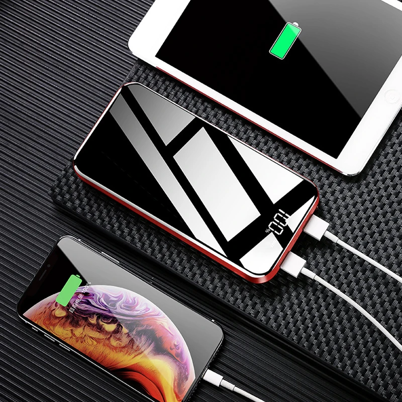 20000 мАч Внешний аккумулятор портативное Внешнее зарядное устройство 3 USB power Bank Быстрая зарядка для iPhone Xiaomi samsung power Bank 20000