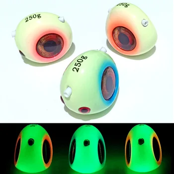 발광 카부라 페스카 슬라이더 도미 지그 헤드, 스커트 지깅 미끼 포함, 350g, 300g, 250g, 200g, 150g, 120g, 100g, 80g, 60g, 40g