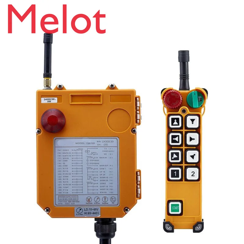 

TELECRANE Wireless Double Speed Industrial Remote Controller Electric Hoist Remote Control 1 Transmitter + 1 Receiver F24-8D