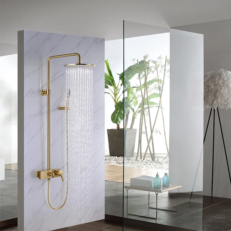 

All-copper Three-gear high-pole open-fitting shower set