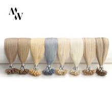 Aliexpress - MW Remy Keratin U Tip Fusion Human Hair Extensions 16-28 inches Natural Straight Pre Bonded Capsules Fusion Blonde Hair