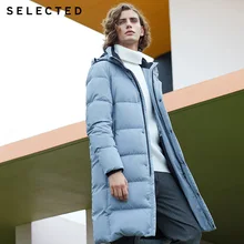 Отборные мужские строгие длинные с капюшоном зимние пуховики пальто парка | 418412529