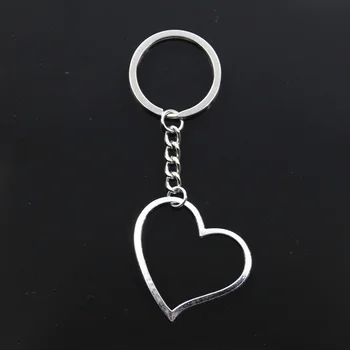 

New Keychain 39x35mm Heart Pendants DIY Men Car Key Chain Ring Holder Keyring Souvenir Jewelry Gift
