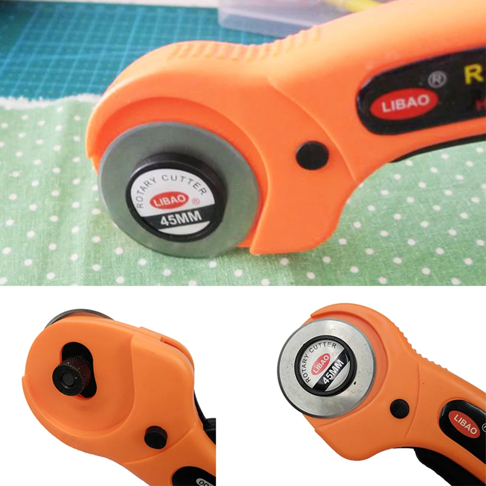 Рукоятка для шитья ткани кожи вращающийся резак 45 мм ножницы резки круглой формы
