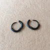 Black Plated Super Small 6mm Hoop Earrings 316 L Stainless Steel No Easy Fade Allergy Free 4