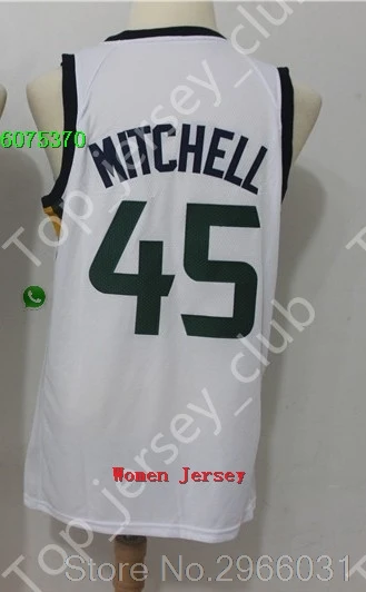 A+++ качественная женская одежда для взрослых#45 Donovan Mitchell Jersey Utah