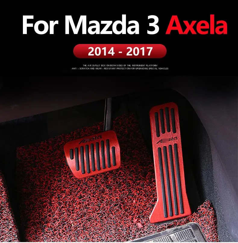Автомобильный акселератор из алюминиевого сплава, педаль газа, педаль тормоза, Накладка для Mazda 3 Axela,,,,, нескользящая накладка