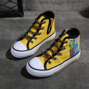

2020 children shoes spring boys and girls high-top children's canvas shoes matching baby casual fashionable board shoes