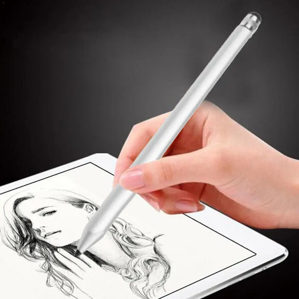 

Silver Plastic Triangular Stylus Capacitive Pen For iPad Stylus Screen Pens Tablet H4B2
