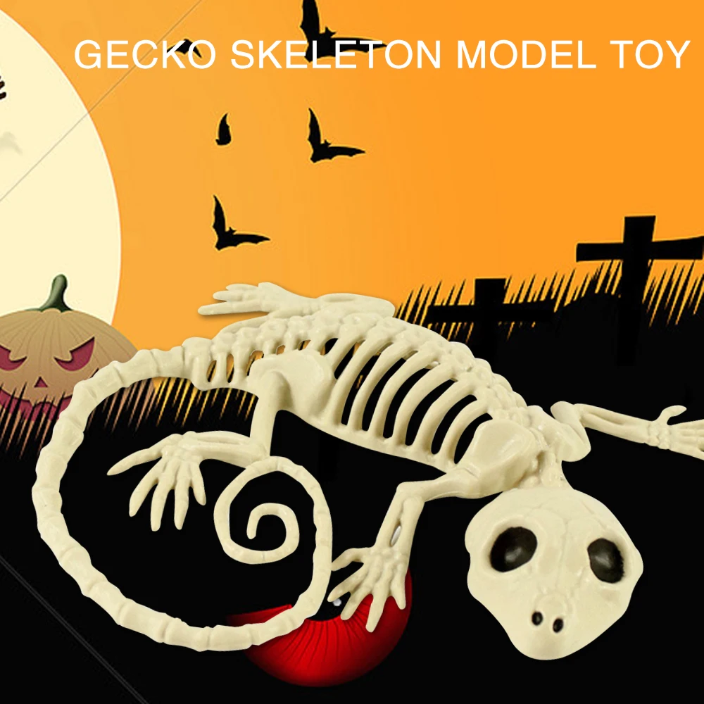 Хэллоуин Gecko Bone Bar жуткие пугающие игрушки Gecko модель страшный сценический реквизит страшный Gecko Скелет Животное украшение реквизит