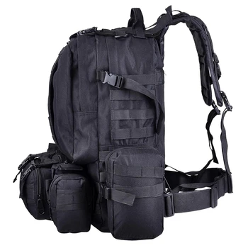 

55L Oxford Fabric Outdoor Bag Large Capacity Practical Backpack Army Tactical Molle Rucksack Military Hiking Sport Camping