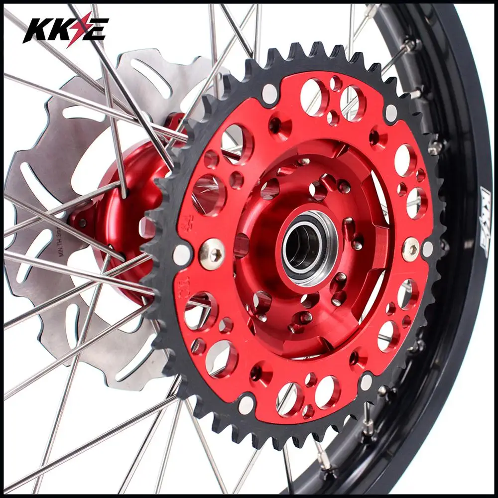KKE 21& 18 полный комплект колес для HONDA CRF250R CRF450R 2013- 240 мм диск роторы красная звездочка